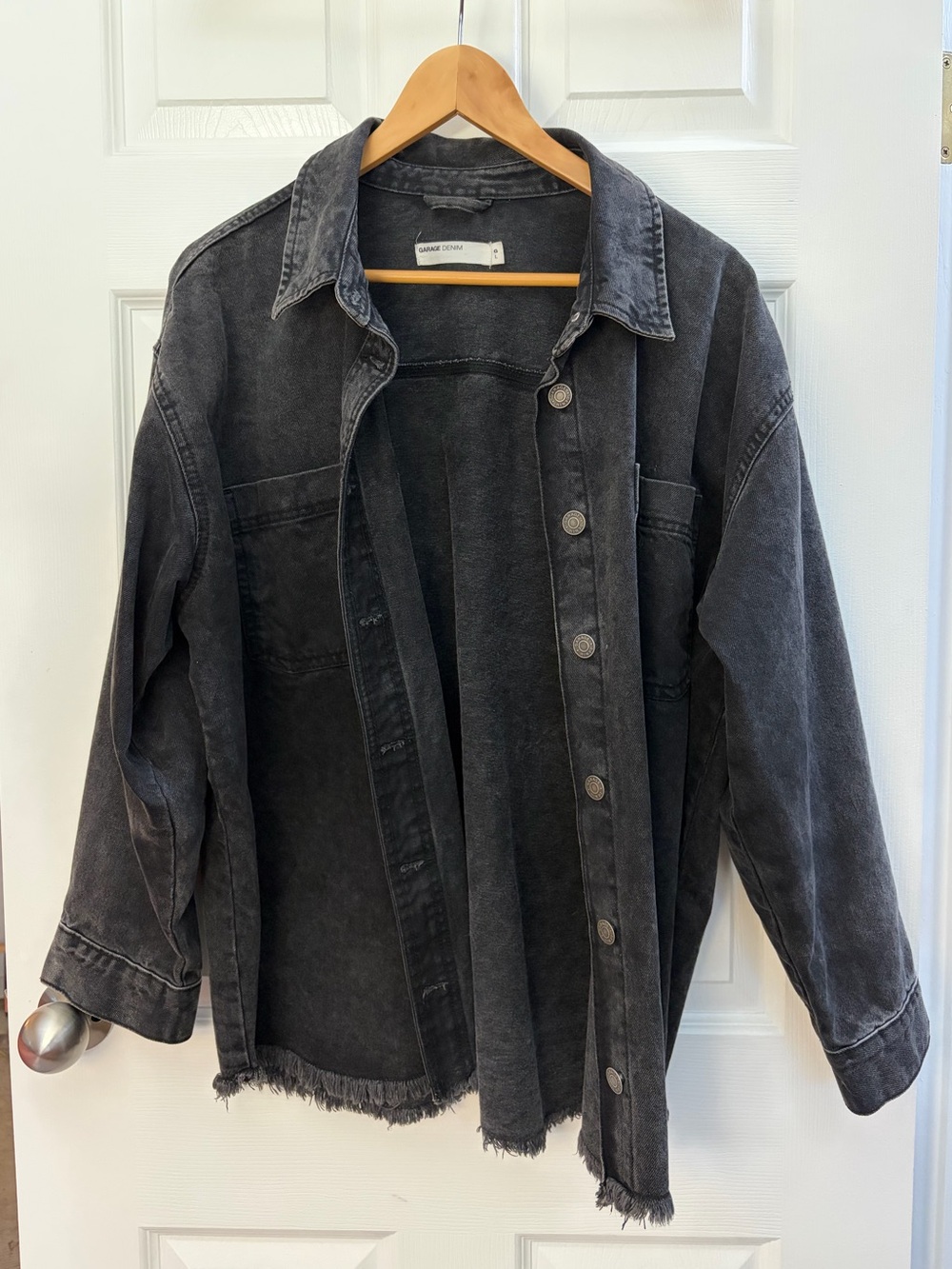 Garage Washed Black Jean Jacket